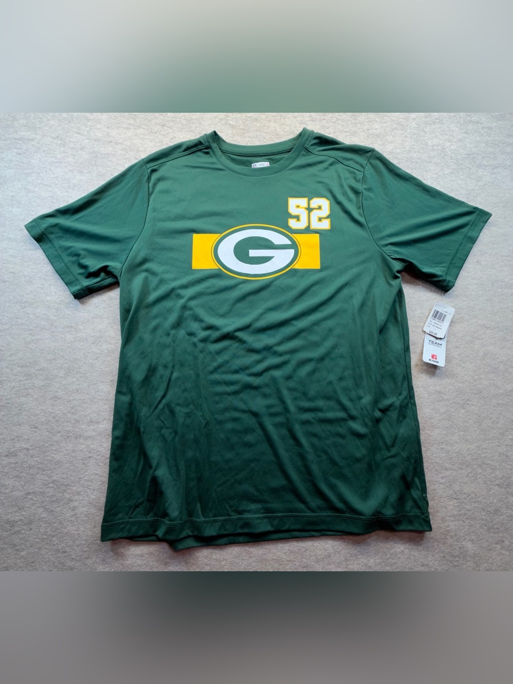 Green Bay Packers Clay Matthews 52 NFL Team Apparel Performance Shirt Men’s L N